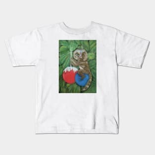 Pygmy Marmoset in the Festive Christmas Tree Kids T-Shirt